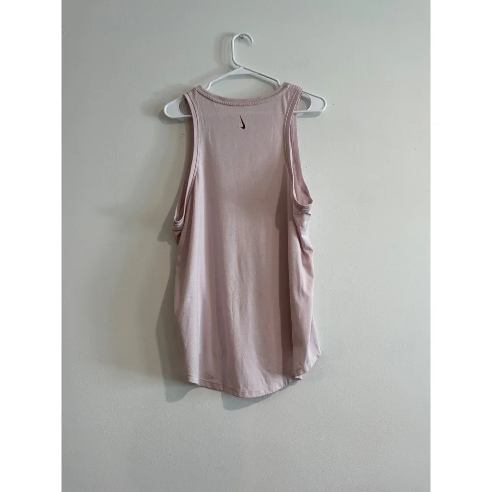 Nike‎ Dri-FIT Sleeveless Training Top Womens XL Pink High Neck Curved Hem
